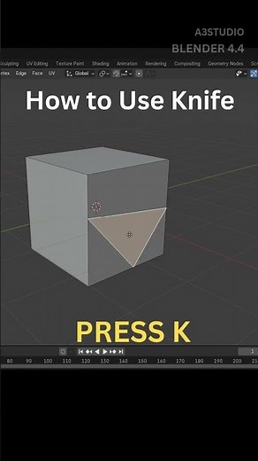 How to Use the Knife Tool in Blender #3d #shorts #blender3d #3dmodeling