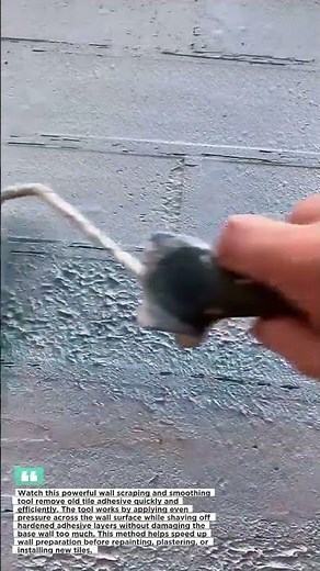 Satisfying Tile Adhesive Removal Tool 🔥