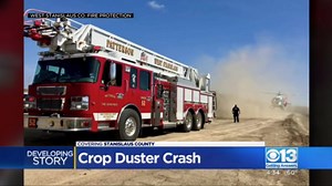 Crop duster plane crashed in Stanislaus County orchard