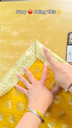 Fold lace on dupatta with New Viral Sewing Hack ✨✨🧵 #fashion #sewinghacks