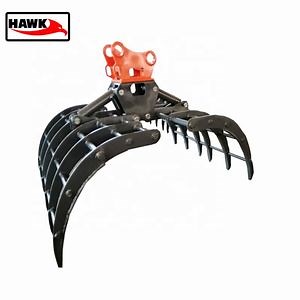 [Hot Item] 360 Rotation Hydraulic Grass Grapple Mounted on Excavator