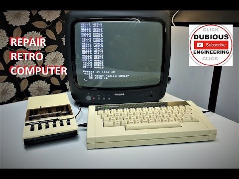 DuB-EnG: Retro Acorn Electron setup - RESTORE & replace the ULA Chip REFURBISH the Motherboard PCB