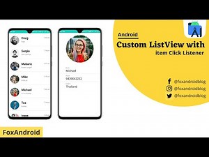 Custom Listview with item click in Android || Listview in Android Studio || Custom Listview