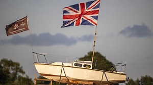 First of the July 11 bonfires in Northern Ireland to be lit
