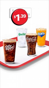 Drinks like these make those hot afternoons worth it. Get any size soft drink for just $1.39 | McDonald's
