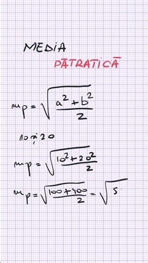 Media pătratică a două numere a și b