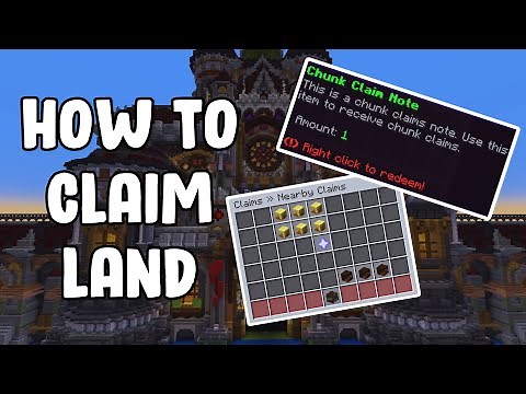 HOW TO CLAIM LAND ON MINECRAFT SURVIVAL WITH CHUNK CLAIM NOTES - OPB / OP BLOCKS