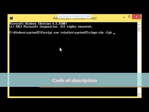 Change Windows 8 Serial Key Cmd