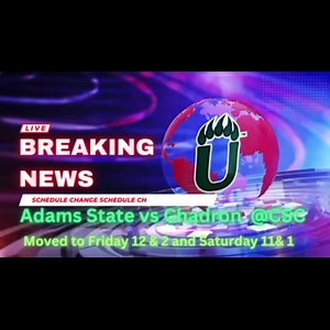 The Adams State softball games at Chadron State this week have been rescheduled from Thursday and Friday to Friday, noon and 2 p.m. and Saturday, 11 a.m. and 1 p.m. Streaming here: https://www.rmacnetwork.com/adamsstate/ | Adams State University