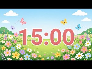 15-Minute Butterfly Garden Timer | Fun Spring Classroom Countdown