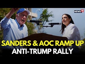LIVE: Bernie Sanders & AOC Slam Trump At Fighting Oligarchy Rally In Los Angeles | Democrats | N18G