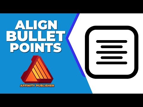 How to align bullet points in affinity publisher table