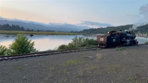 We posted this the other day as part of a compilation of Moonlight Train shots, but this one was too good not to share on its own! Our Moonlight Train travels from Garibaldi to Wheeler and back on a 25 mile round trip ride. When our train gets to Wheeler, the sun is usually just setting as we stop. Once there, we uncouple the engine from the train and move it to the other end for the return trip back in the dark. There is truly nothing like watching a 100 year old steam locomotive roll past the 