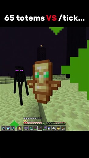 65 totems VS /tick... #minecraft