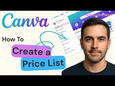 How to Create a Price List Using Templates in Canva | Canva Tutorial 2026