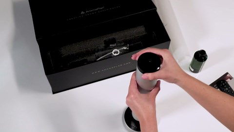 AromaPlan 5-Star Collection Rechargeable Waterless Diffuser (Fragrance Included)- Smart Cold Air Diffuser, Adjust Intensity & Timer, Long Battery Life- Aluminum Body, Luxury Scent Experience, Black