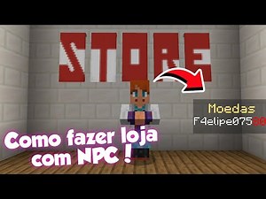 How to Make a STORE with NPC in Minecraft!