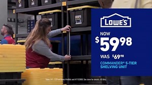 Lowe's Store & Save Event TV Spot, 'Organizing Done Right: Commander Tote'