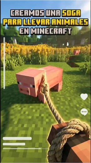 Creamos SOGA para llevar Animales en Minecraft #shorts