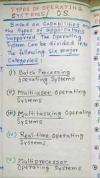 Different types of Operating Systems l Classification of OS l Categories of OS #shorts #os #computer