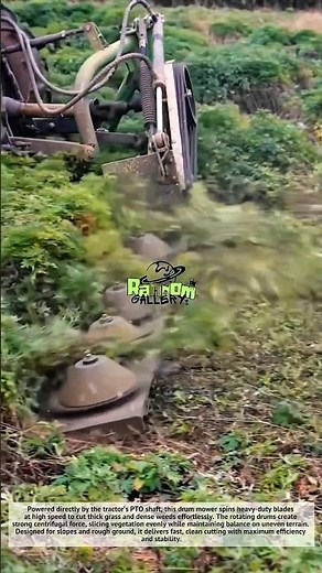 Automatic | Insane Slope Mowing Machine! Tractor Mounted Drum Mower in Action