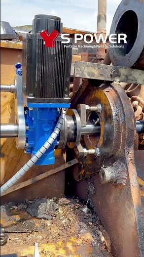 portable line boring machine on site -S POWER