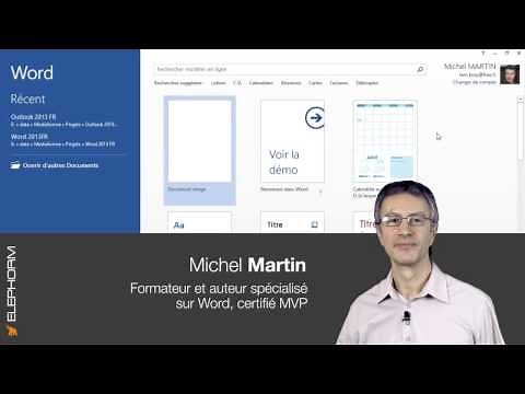Présentation de la formation Word 2013