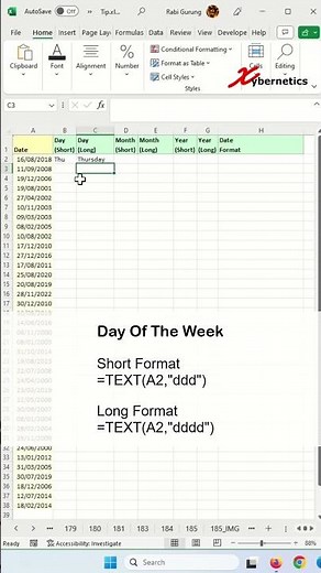 What is the formula for date format in Excel? - Excel Tips and Tricks #shorts