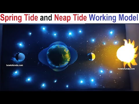 spring tide and neap tide working model - geography model - diy - simple and easy steps | howtofunda