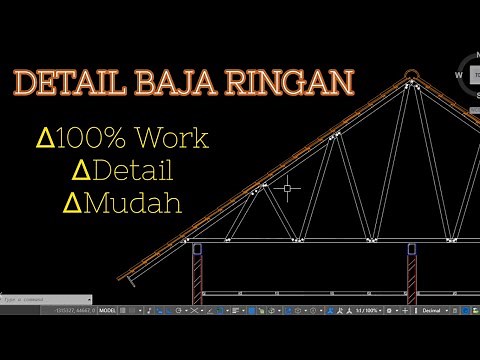 How to draw a light steel truss - latest AutoCAD tutorial 2022
