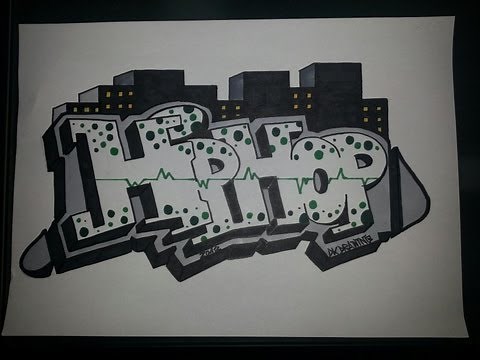 Step by step how to draw graffiti letters - Hip Hop