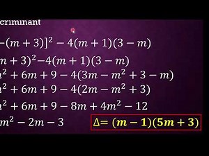 Équation du second degré avec paramètre
