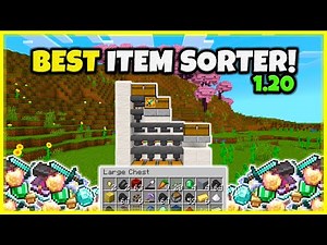 BEST ITEM SORTER EVER!! (ALL ITEMS!) In Minecraft Bedrock 1.20