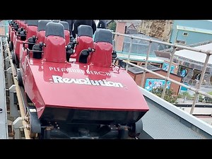 Revolution Evacuation Tower Walk POV. Blackpool Pleasure Beach 12th August 2023.