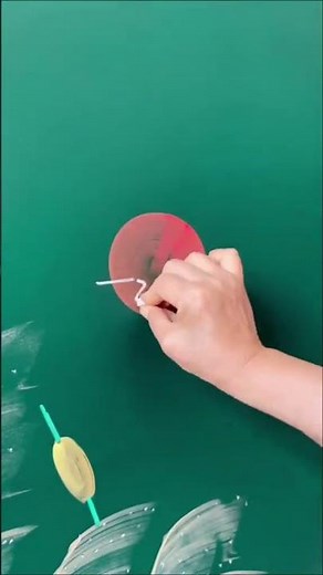 Cách vẽ cỏ lau trên bảng đen cực đẹp #tutorial #drawing #vẽtranh