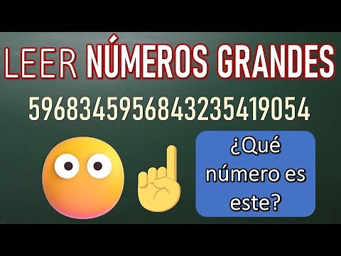 HOW TO READ LARGE NUMBERS. Basic Math.