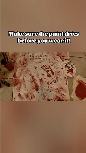 DIY Bloody Halloween Shirt 🎃 #halloween2025 #shorts #diy #costume