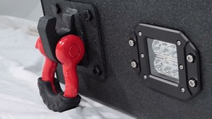 Front Bumper Fit for 2005 2006 2007 F250 F350 Off Road Steel Bumper with Winch Plate & LED Lights & D-rings