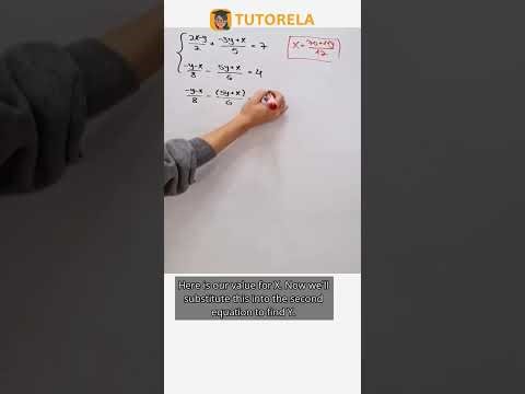 Solve Systems with Substitution & Fractions: x+y Equations #Math #SystemOfLinearEquations