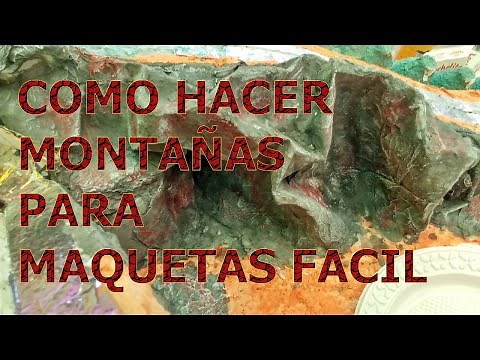 COMO HACER MONTAÑAS PARA MAQUETAS FACIL CON PAPEL MADERA