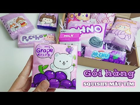 [GÓI HÀNG ]GÓI HÀNG SQUISHY MÀU TÍM| 3D paper Squishy | Squishy giấy tự làm|Packing order