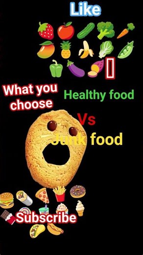 what you choose #cookie#junk food vs healthy food