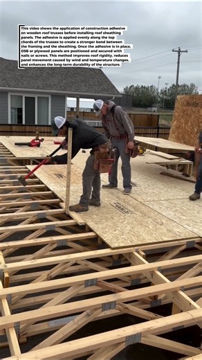 Roof Truss Adhesive Installation