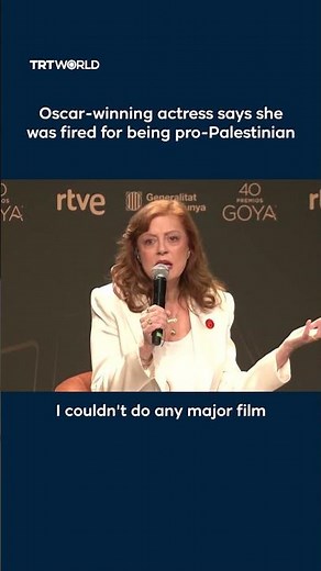 Oscar-winning actress says she was fired for being pro-Palestinian