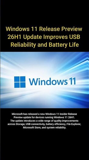 Windows 11 Just Got Better! USB & Battery Fixes 🚀