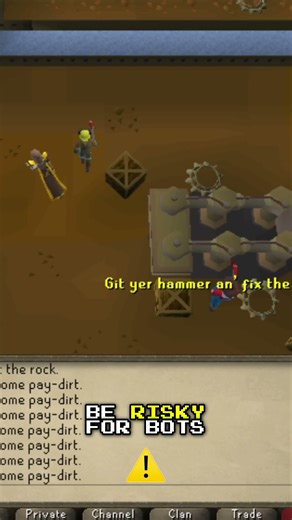 Botting to 80 Mining: My Risky RuneScape Grind! #shorts