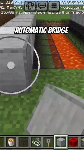 automatic bridge tutorial minecraft #minecraft#gaming#building#bridge#tutorial#shorts#