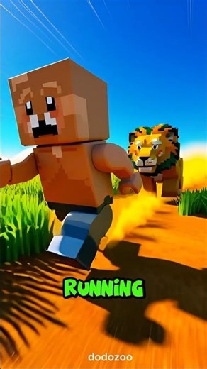 How fast do lions chase their prey?#lions #minicraft #animalsfacts