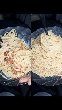 asmr mukbang wow spageti carbonara, vertical ver. | yum 🇮🇩