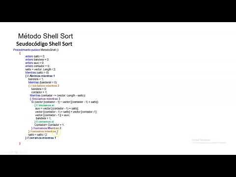 ordenamiento interno shell sort
